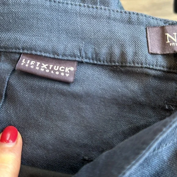 Two Pairs NYDJ Wide Leg Cargo Stretch Navy Blue (1) Khaki (1)Linen Pants 14 - Picture 5 of 8